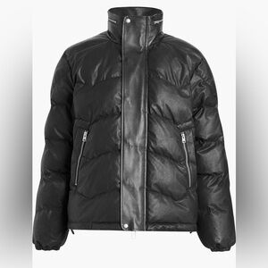 All Saints Men's Charcoal Puffer Jacket xxl